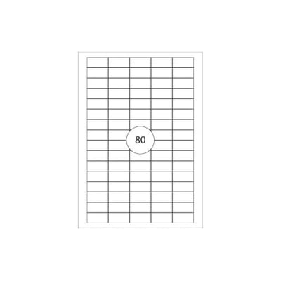 Etiquetas removibles 35.6x16.9mm 25Hojas A4 - 2000un