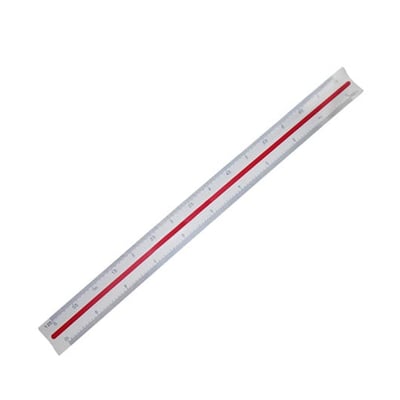 Régua Escala Triangular 30cm (1:20,1:25,1:125)