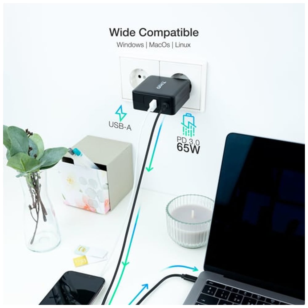 Transformador / Carregador TooQ TQLC-USBC65PD 65W