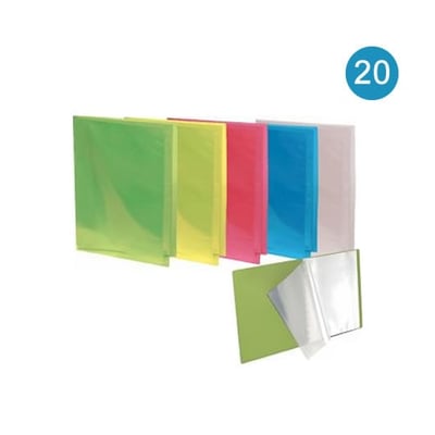 Pasta Portefólio A4 20 bolsas - Azul