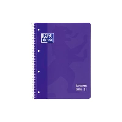 Cuaderno Espiral Oxford European A4 Rayado Lila