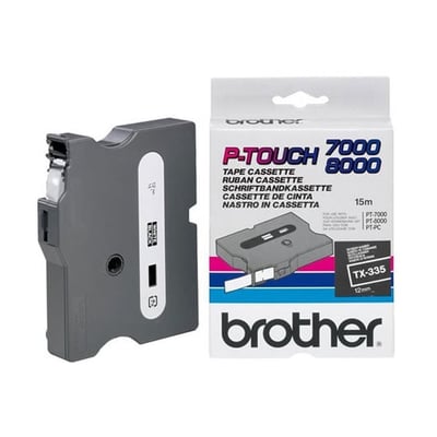 Fita Grav. Orig. Brother 12mmx15mts Preto/Branco