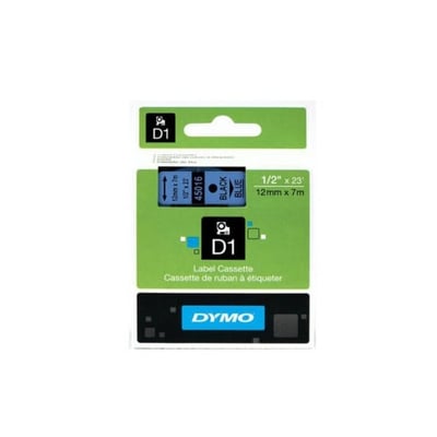Fita Dymo D1 45016 12mmx7m Preto/Azul