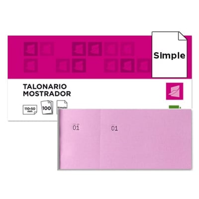 Bloco Numerado 50x110mm 100fls - Rosa
