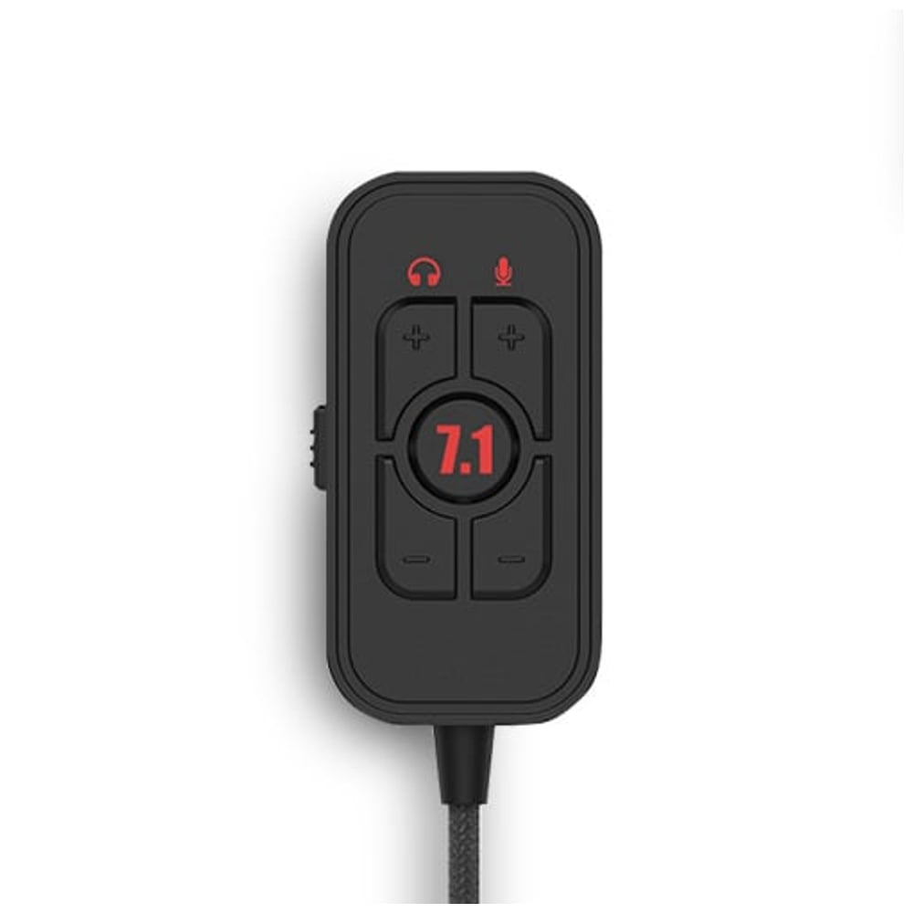 Auscultadores Gaming ABYSM AG700 Pro 7.1 Com Fios, Preto e Vermelho