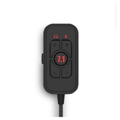 Auscultadores Gaming ABYSM AG700 Pro 7.1 Com Fios, Preto e Vermelho