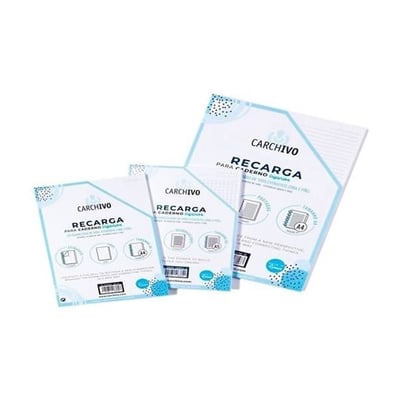 Recarga Caderno Inteligente A5 Pautado Pack 10