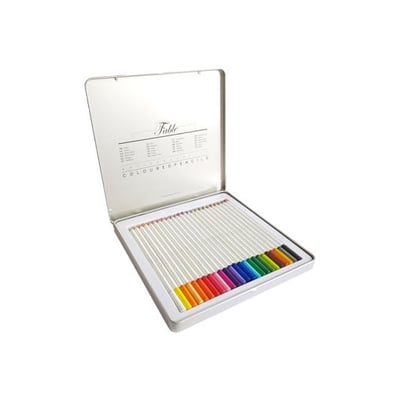 Lápiz de Color Fable en Caja Metálica de 24 Colores