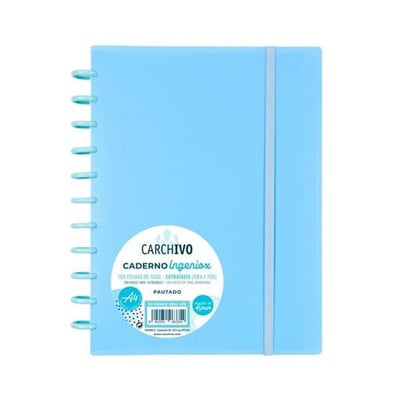 Caderno Inteligente A4 Quadriculado 80f Azul