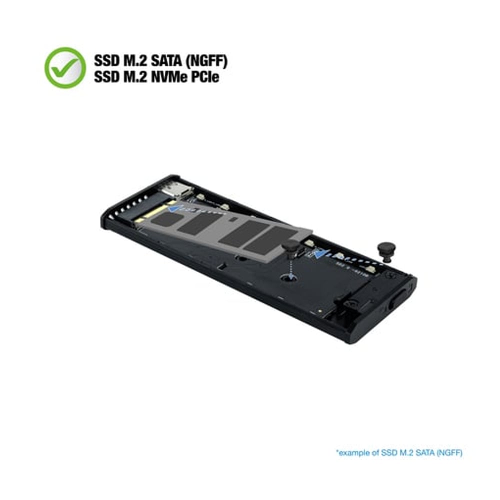 Caixa para Disco Externo TooQ SSD M.2 - USB-C