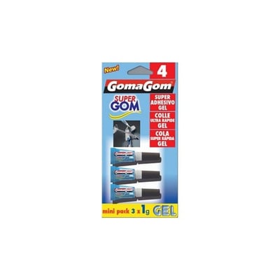 Pegamento Rápido 1g Instantáneo Gel Mini - 3 un.