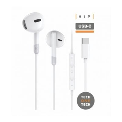Auriculares Eartech USB-C Com Microfone - Branco