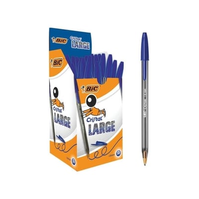Bolígrafo BIC Cristal Large Azul Pack 50