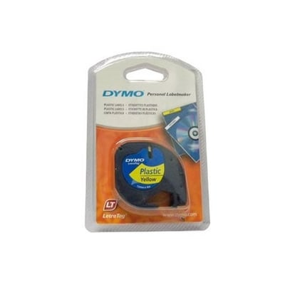 Fita Plástico Orig. Dymo 12mmx4m Preto/Amarelo