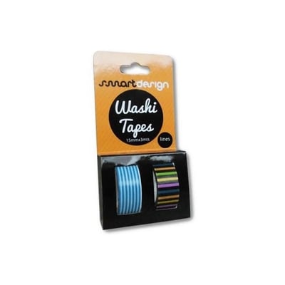 Cinta Adesiva Decorativa Washi Tape Líneas - 2un