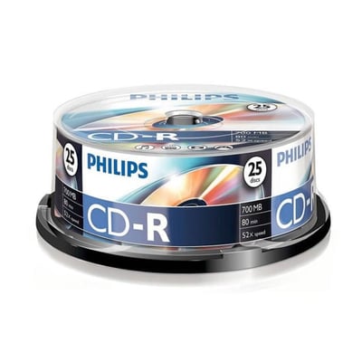 CD-R Philips Printable 700Mb 52x 80min Spindle 25u