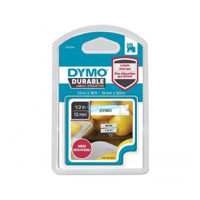 Fita Dymo D1 Preto/Branco 12mm x 5.5m