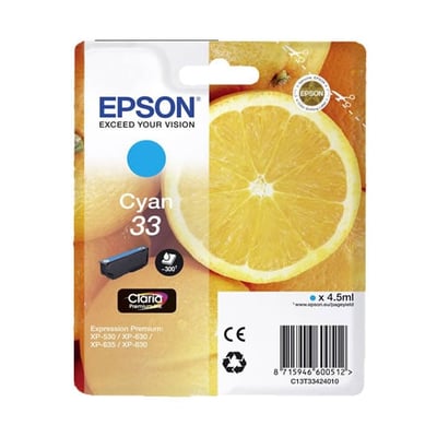 Cartucho de tinta Original Epson 33 Cian