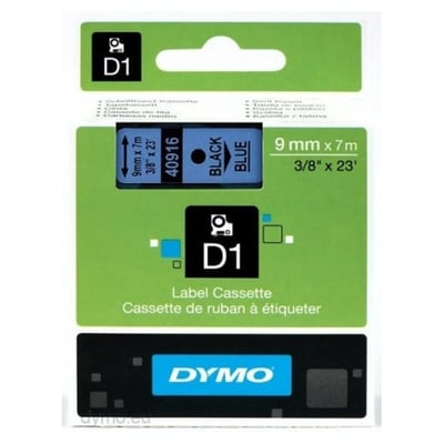 Fita Dymo D1 40916 9mmx7m  Preto/Azul
