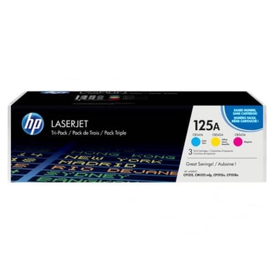 Pack Toner Originais HP 125A (CF373AM) 3 Cores