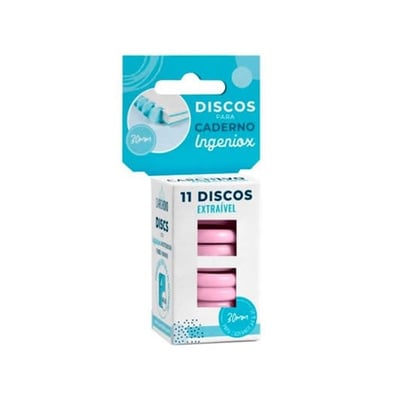 Recarga Caderno Inteligente 11 discos Rosa