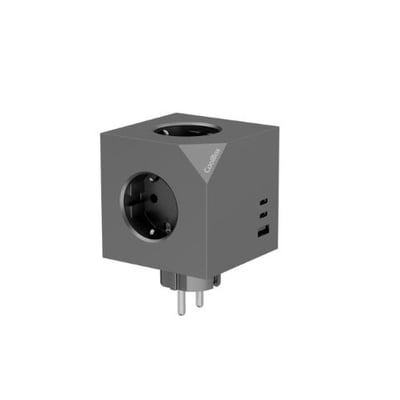 Base de Tomadas CoolBox CUBIK 3 Tomadas Schuko + 2 USB-C e 1 USB-A