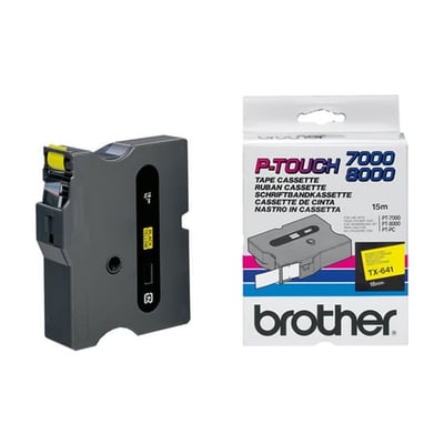 Fita Grav. Orig. Brother 18mmx15mts Amarelo/Preto