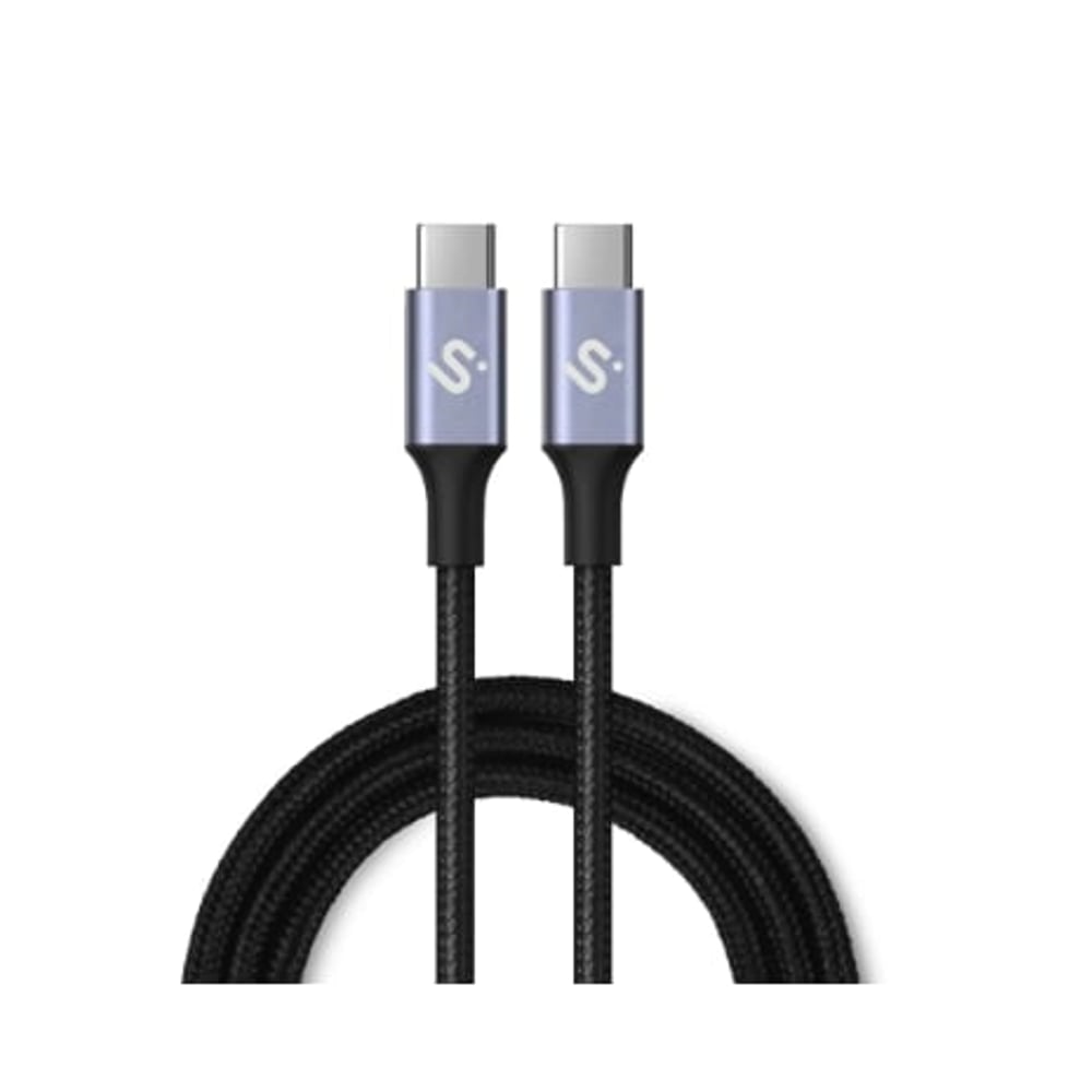 Cabo Subblim Plus USB-C para USB-C Nylon 100W Preto 2mt