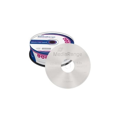 CD-R Mediarange 700Mb 52x 80min Cakebox - Pack 25