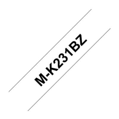 Fita Grav. Orig. Brother 12mmx8mts Branco/Preto NL