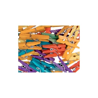 Mini Mola de Madera 25x3mm Colores Surtidos - 45un