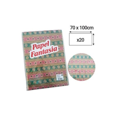 Papel Embrulho Fantasia Luxos 70x100cm 20 Folhas