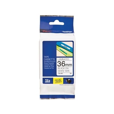 Fita Original Brother TZe261 Branco/Preto 36mm