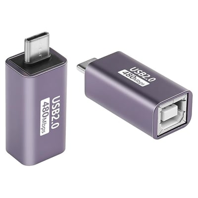 Adaptador USB 2.0 USB-C Macho para USB-B Fêmea