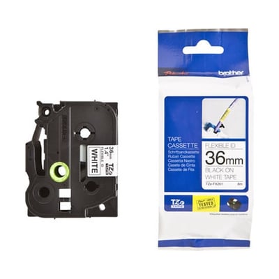Fita Grav. Orig. Brother 36mmx8mts Branco/Preto