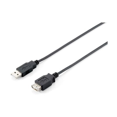 Cable de extensión USB 2.0 - A/A M/F negro (1,8 m)