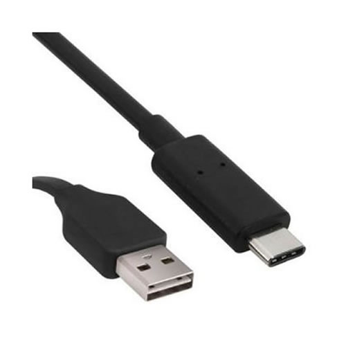 Cabo USB A para USB Tipo-C 2m - Preto