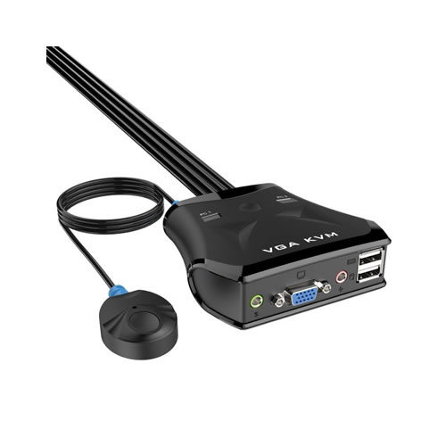 KVM Swith VGA USB 1U-2PC + Cabo A111-0411