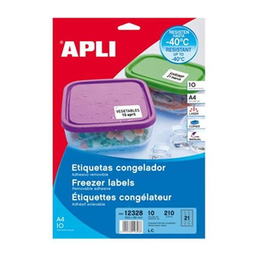 Etiquetas Congelação 63,5x38,1mm 10fls A5 - 210un