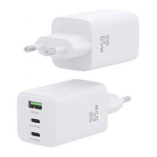 Carregador 65W Gan USB-A e USB-C