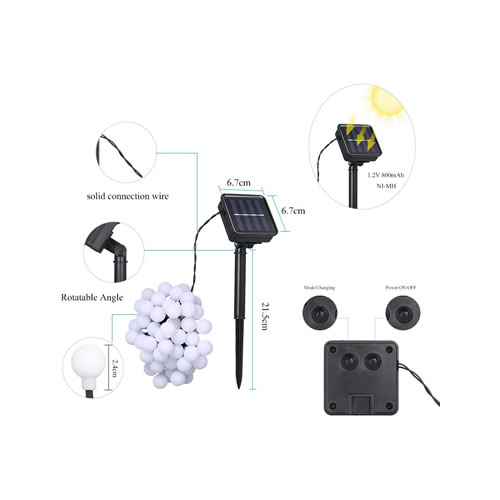 Corrente de luz solar para exterior decorativas