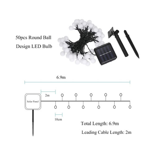 Corrente de luz solar para exterior decorativas