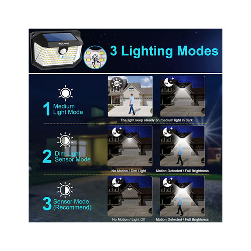 Luz solar com sensor de movimento - 2 unidades