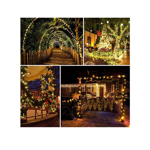 Corrente de luz solar para exterior de Natal