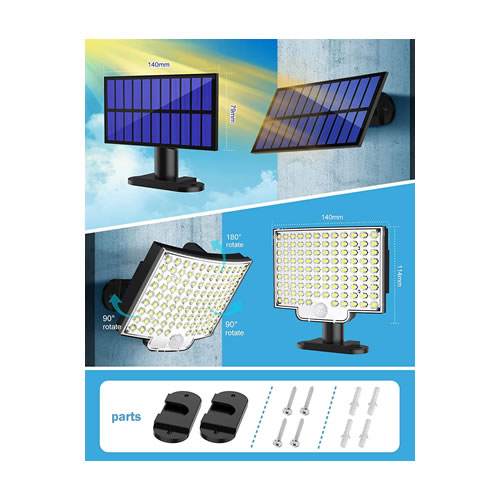 Luz solar com sensor de movimento