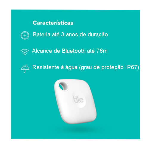 Localizador de Objetos Tile Mate 76m - Branco