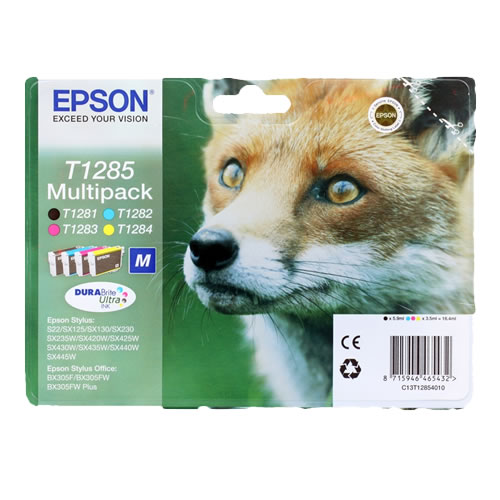Pack Tinteiros Originais EPSON T1285 (Preto, Ciano, Magenta, Amarelo)