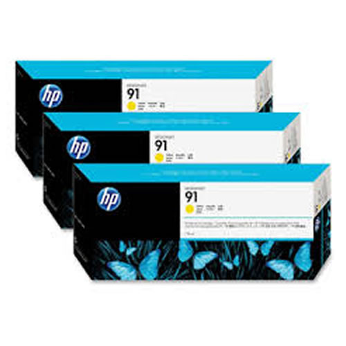 Cab. de Imp. HP 91 (C9485A) Amarelo Pack 3
