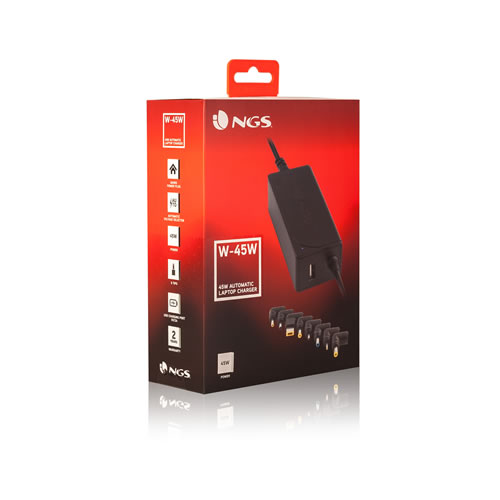 Carregador de Portátil Universal NGS W-45W c/USB
