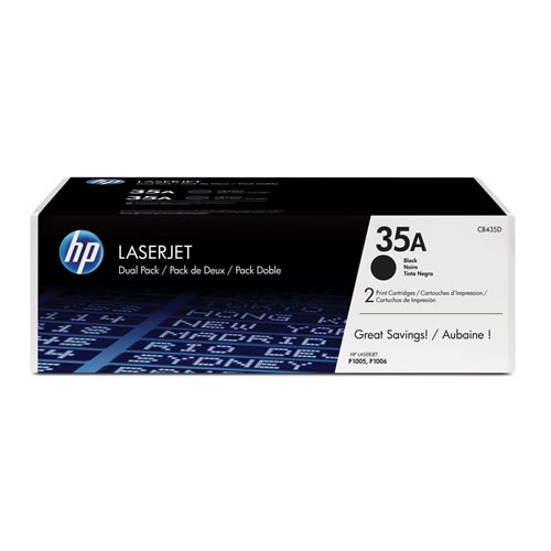 Toner Original HP 35A (CB435A) Preto Pack2